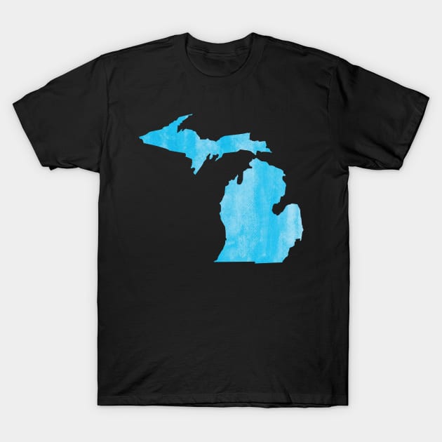 Michigan blue watercolor T-Shirt by emilystp23